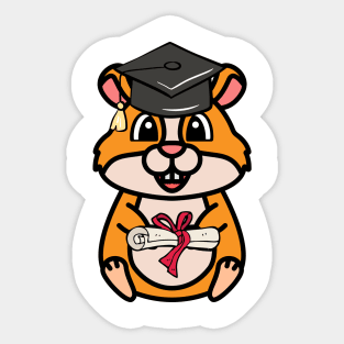 Cute hamster is a graduate Sticker